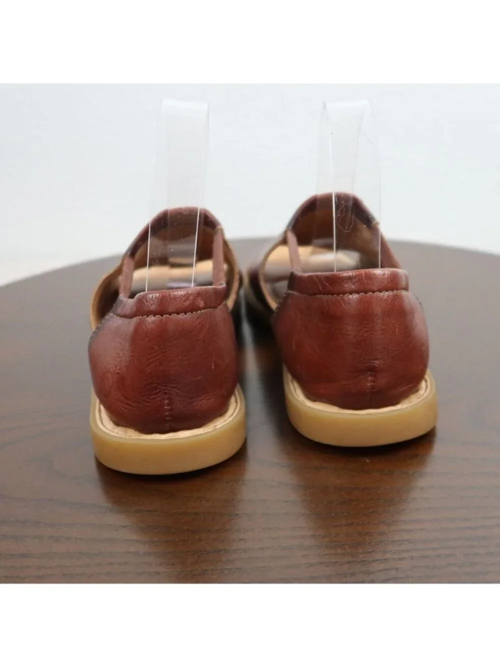 Born 9vCove Brown Leather Open-Toe Sandals With Slingback Strap & Cushioned Sole - Picture 3 of 8